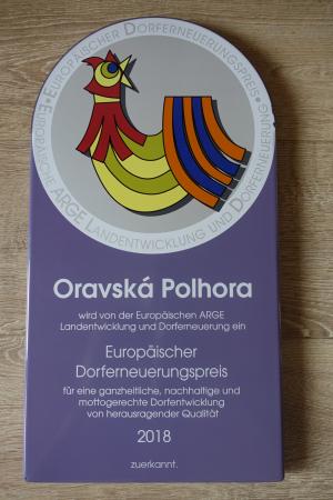 Európska cena obnovy dediny 2018 za komplexný, trvalo udržateľný rozvoj dediny
