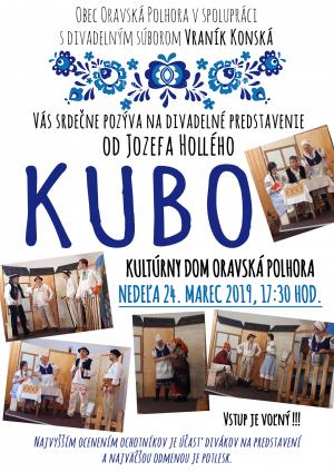 Pozvánka na divadelné predstavenie - KUBO.